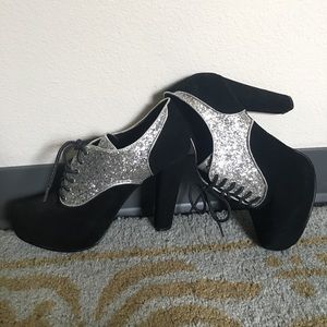 Kimchi Blue Glitter Heels
